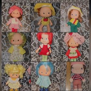 Set (9) of Vintage Strawberry Shortcake Dolls 4 To 5" 97 & 80's